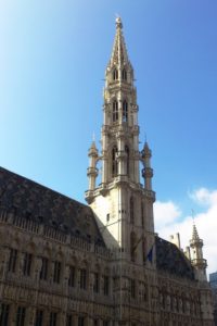 La tour de l'hôtel de ville Bruxelles.