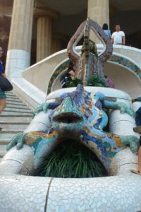 Salamandre du parc Güell à Barcelone.