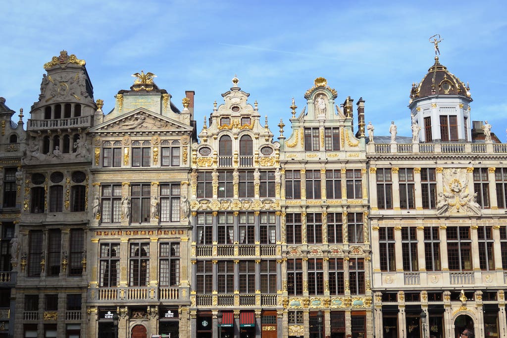 Façades des maisons de la Grand-Place de Bruxelles.