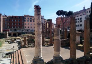 Le largo di Torre Argentina (Largo Argentina) Rome.