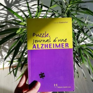 Livre Puzzle, journal d’une ALZHEIMER, de Claude Couturier.