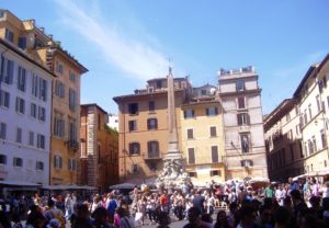 place de la Rotonde (piazza della Rotonda) Rome.