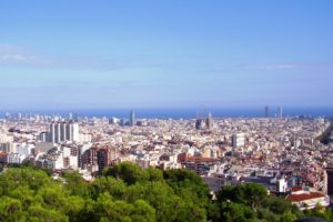 Vue sur Barcelone depuis le parc Güell