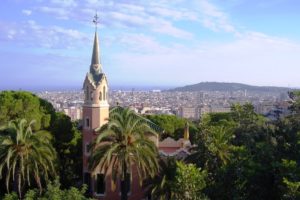 Vue sur Barcelone depuis le parc Güell