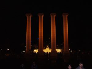 Sons et lumières fontaine magique du Montjuïc Barcelone.