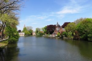 Le lac d’amour (Minnewater) à Bruges