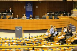 Séance plénière avec députés européens au Parlement Europe de Bruxelles.