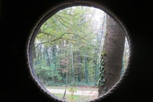 Intérieur de la cabane domaine des reflets bleus.