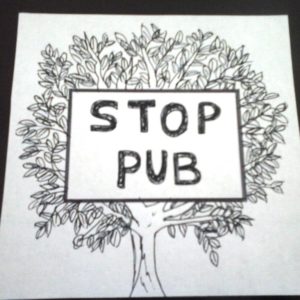 Stop pub fait-maison pour boîte aux lettres.