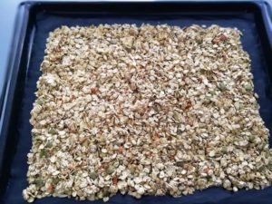 Granola fait-maison avant cuisson