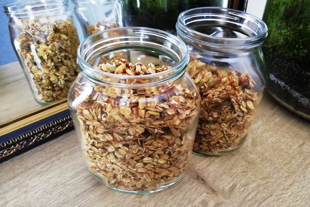 Bocal de granola fait-maison