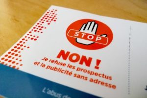 Stop pub : NON je refuse les prospectus et la publicité sans adresse