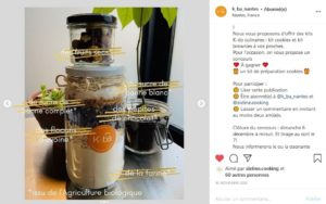 Concours Instagram sur la page de K-ba Nantes pour gagner un kit pour cookies