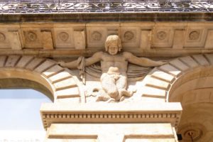 Homme-poisson de l’hôtel Acquart à Bordeaux