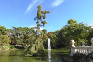 Vue sur le lac au parque del Retiro