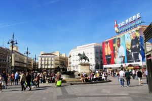 La Puerta del sol à Madrid