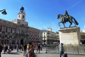 La Puerta del sol à Madrid