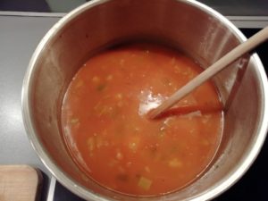 Ajout de la tadouira à la soupe d'hiver inspirée de la soupe harira