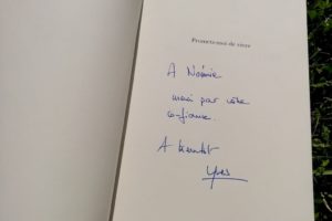 Dédicace de Yves Le Bihan pour le livre Promets-moi de vivre