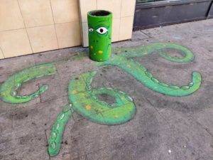 Street art sur le sol