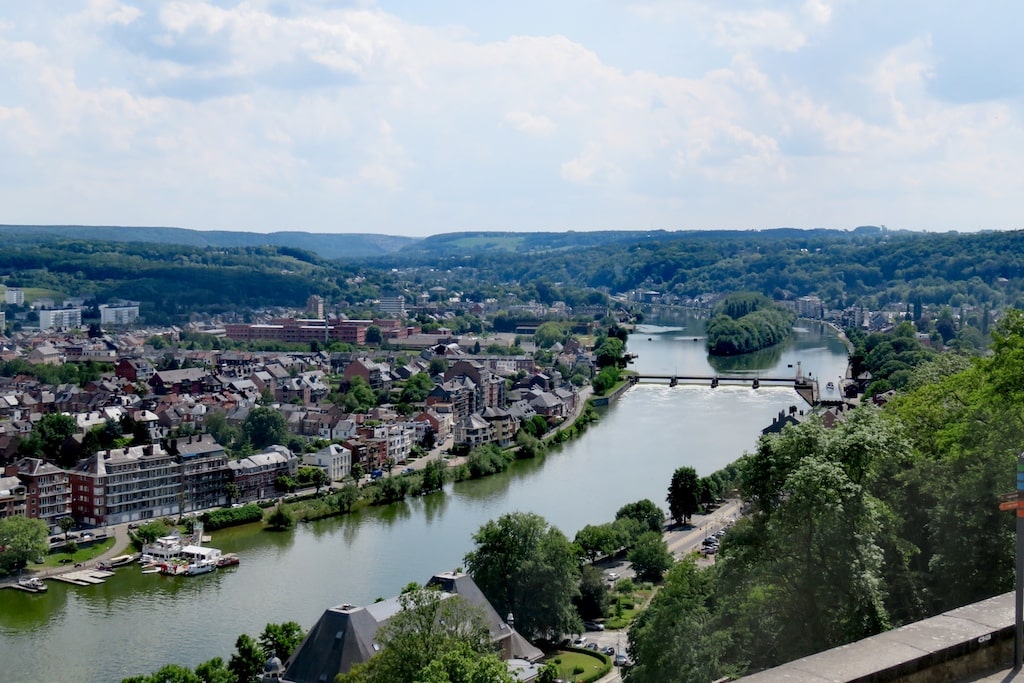 Vue sur la ville de Namur en hauteur