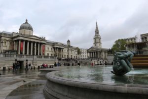 Fontaine et musée de Trafalgar Square