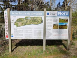 Panneau informatif de la dune Fossile de Ghyvelde