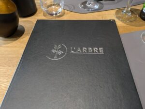 Carte du restaurant l'Arbre à Gruson