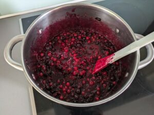 Groseilles et cassis après cuisson