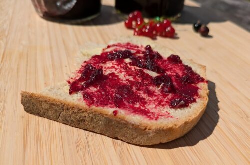 Tartine de gelée de groseilles et de cassis