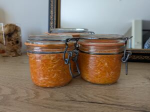 Pots de carottes lacto-fermentées