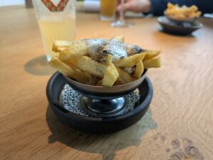 Frites, maroilles.