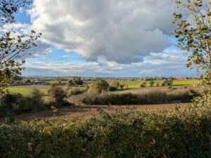 Vue sur la campagne flamande depuis l'auberge du Vert Mont