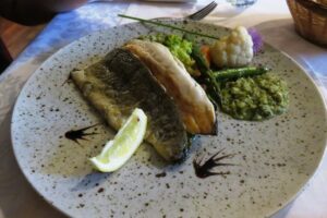 Plat du restaurant Kunstelj à Radovljica en Slovénie