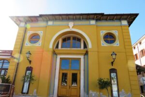 Façade colorée à Piran en Slovénie