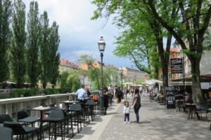 Bord du fleuve à Ljubljana