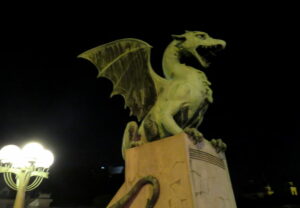 Dragon de nuit à Ljubljana