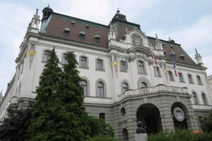 Façade de bâtiment à Ljubljana